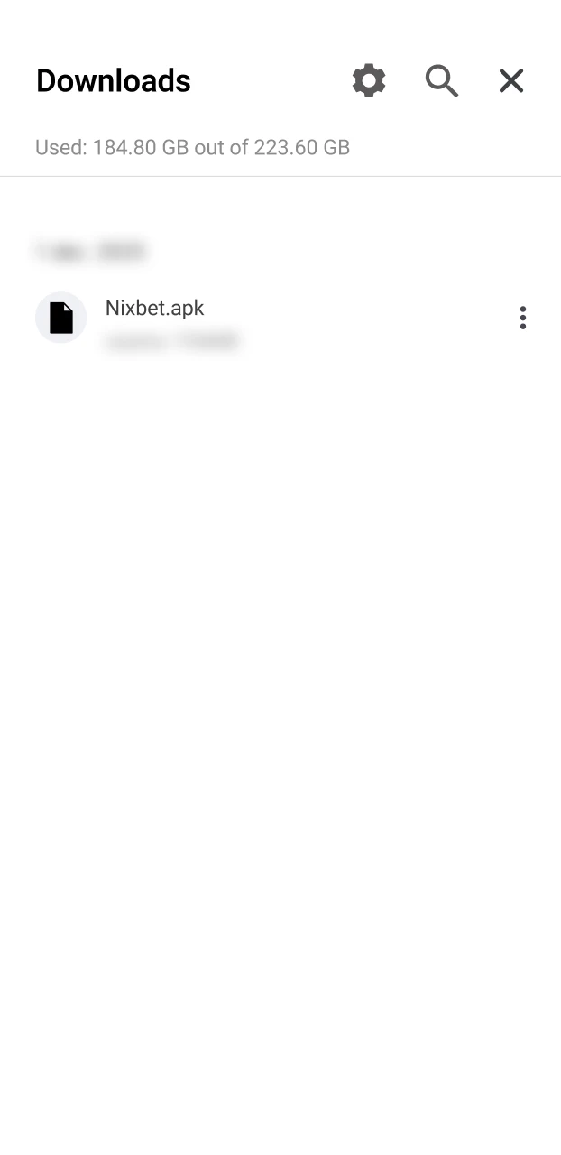 Start het proces om de Nixbet APK op je Android toestel te downloaden.
