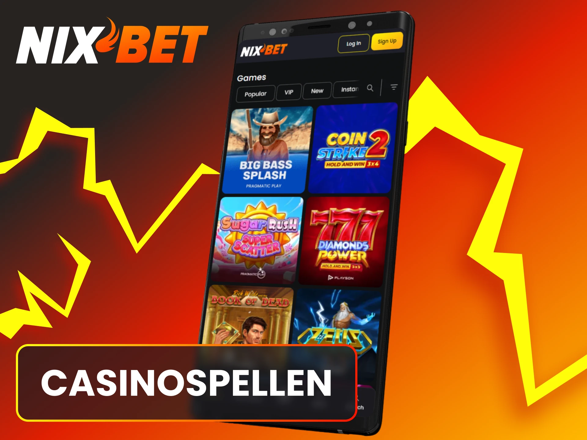 Speel de beste casinospellen binnen de handige Nixbet Android app.
