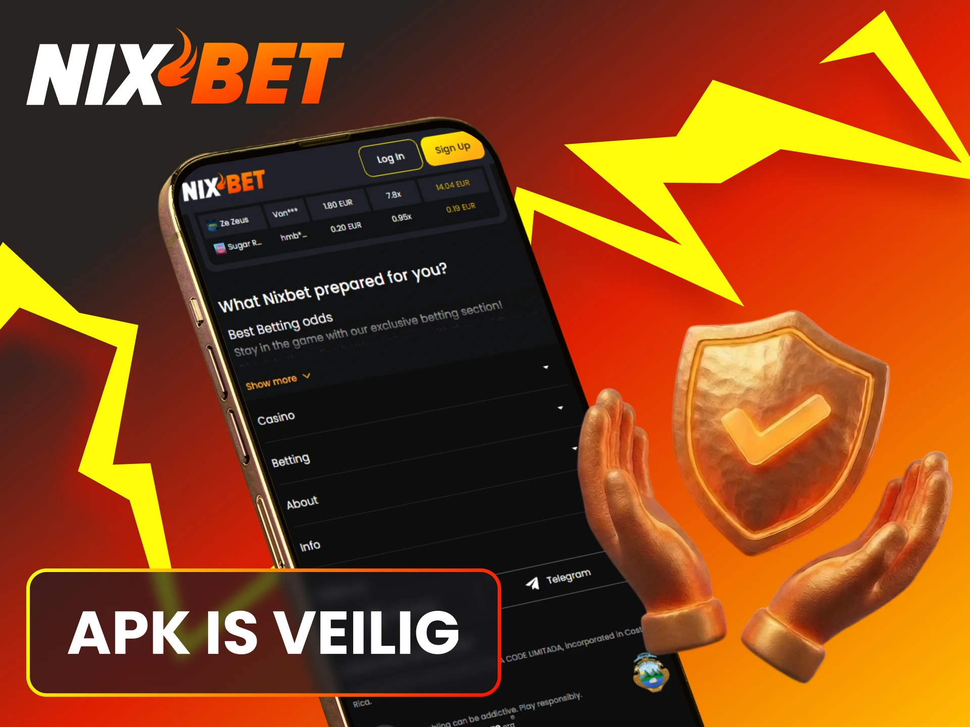 Download veilig de Nixbet APK app.