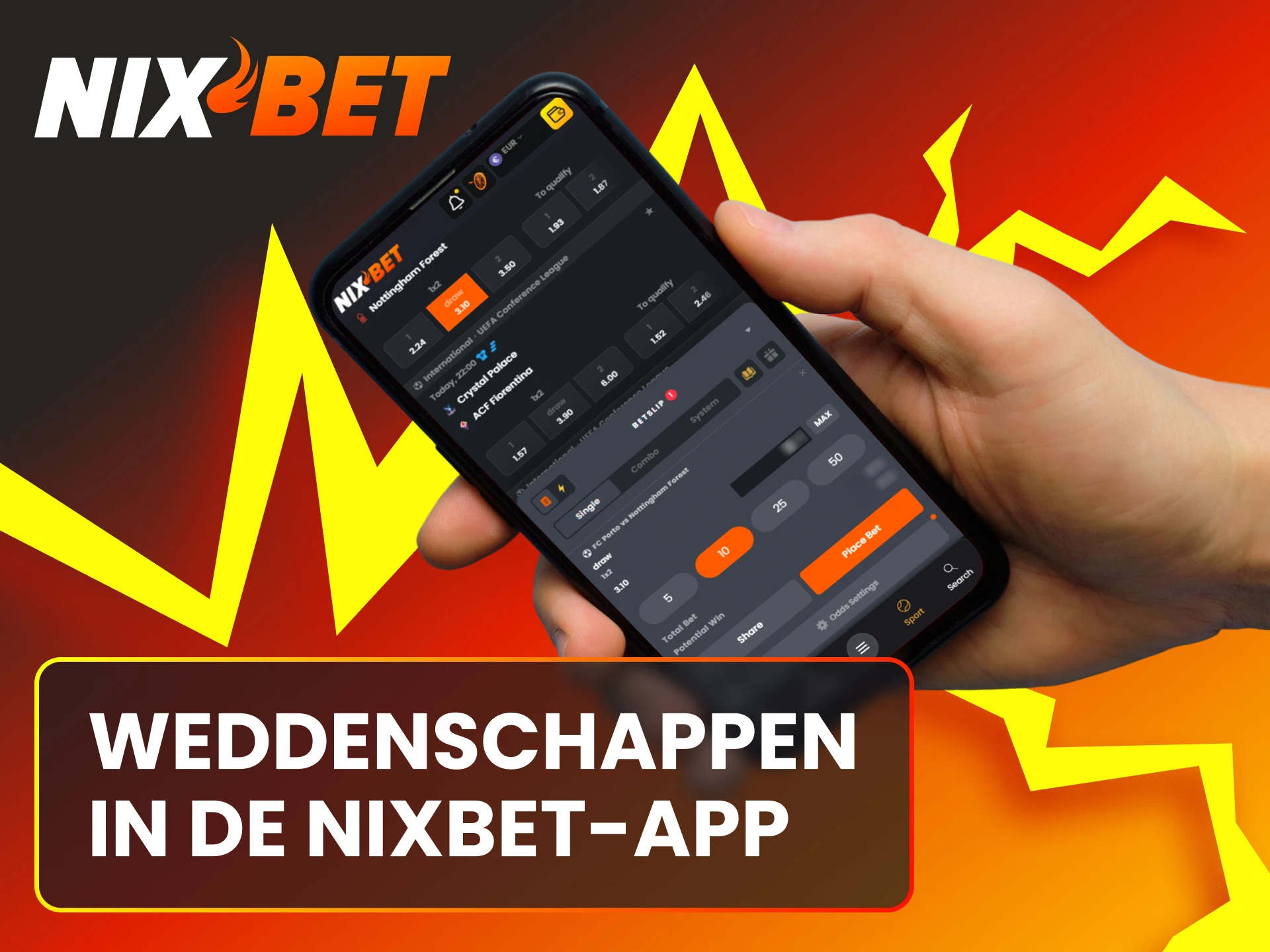 Volg deze eenvoudige stappen om te wedden in de Nixbet App.