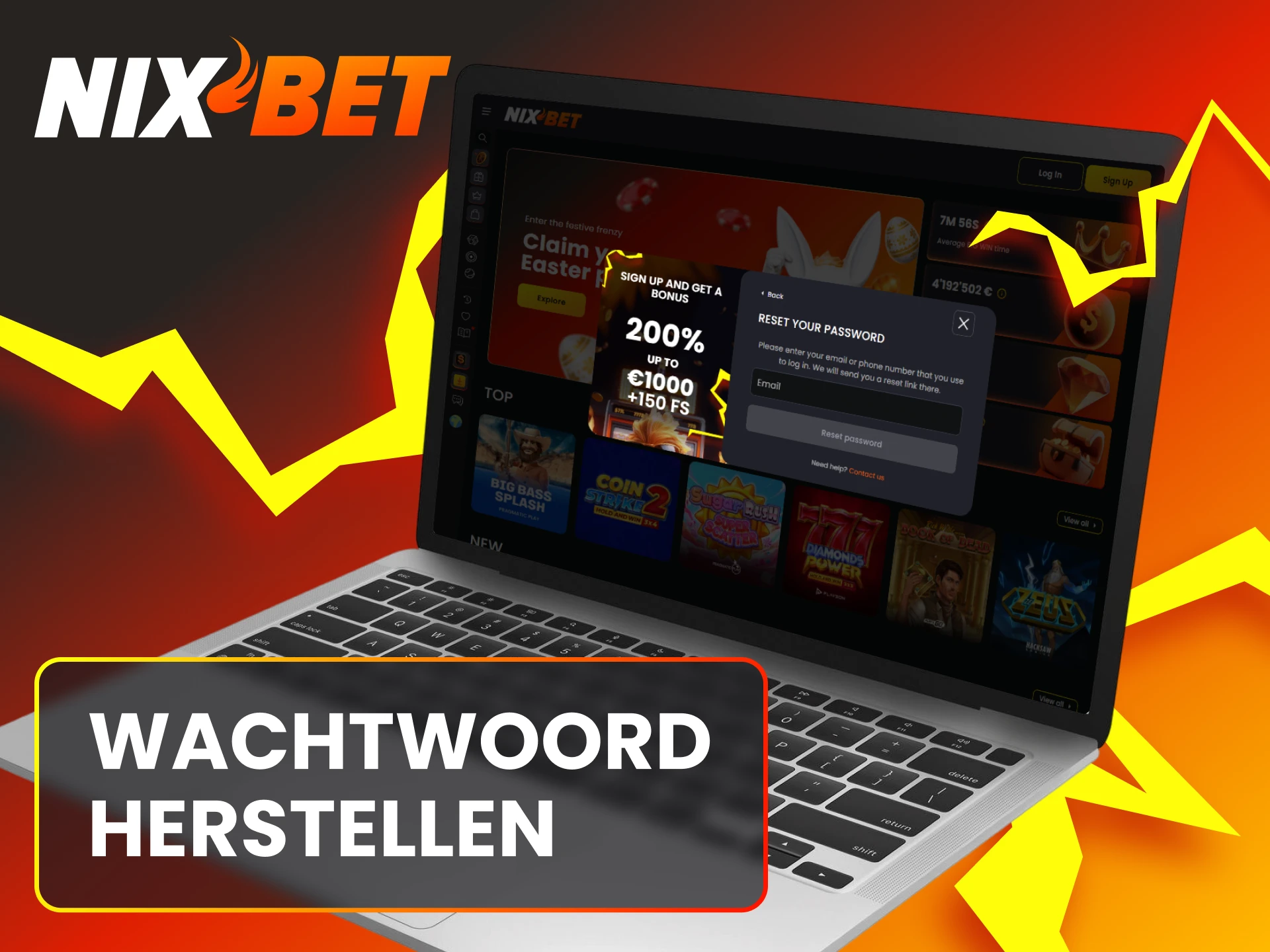 Volg de stappen om je vergeten wachtwoord bij Nixbet succesvol te herstellen.