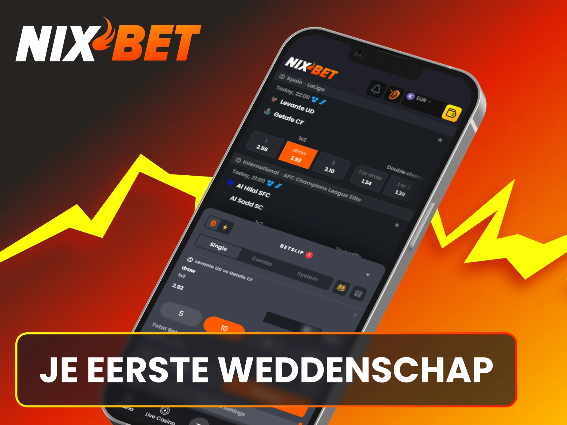 Plaats je eerste weddenschap via de Nixbet app op je iOS-toestel.