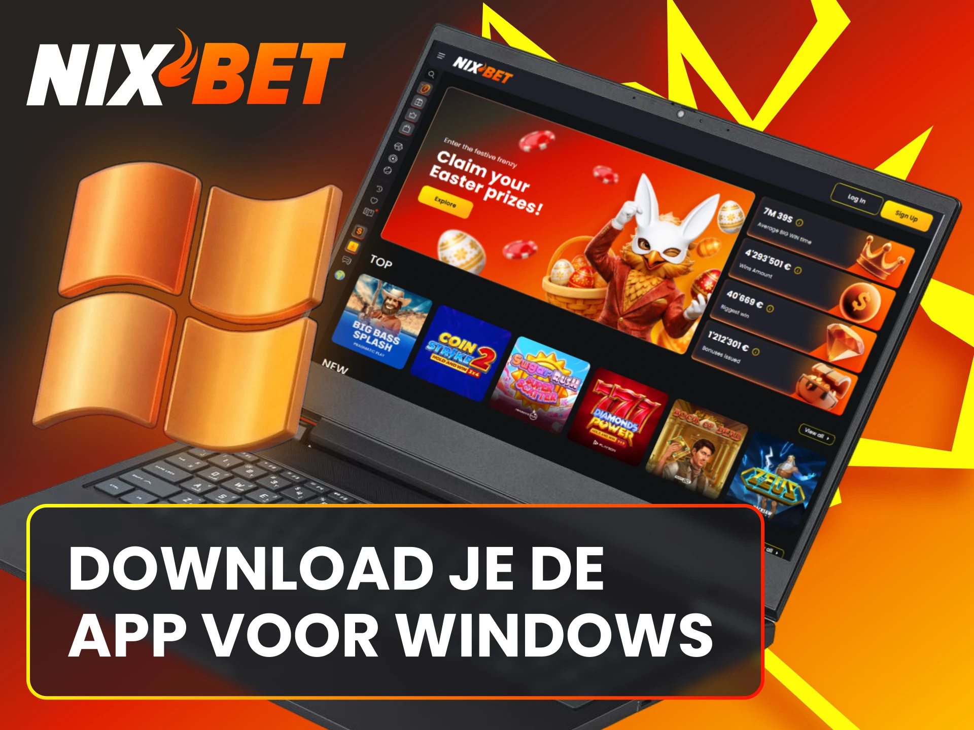 Volg de instructies om de Nixbet PC applicatie op Windows te installeren.