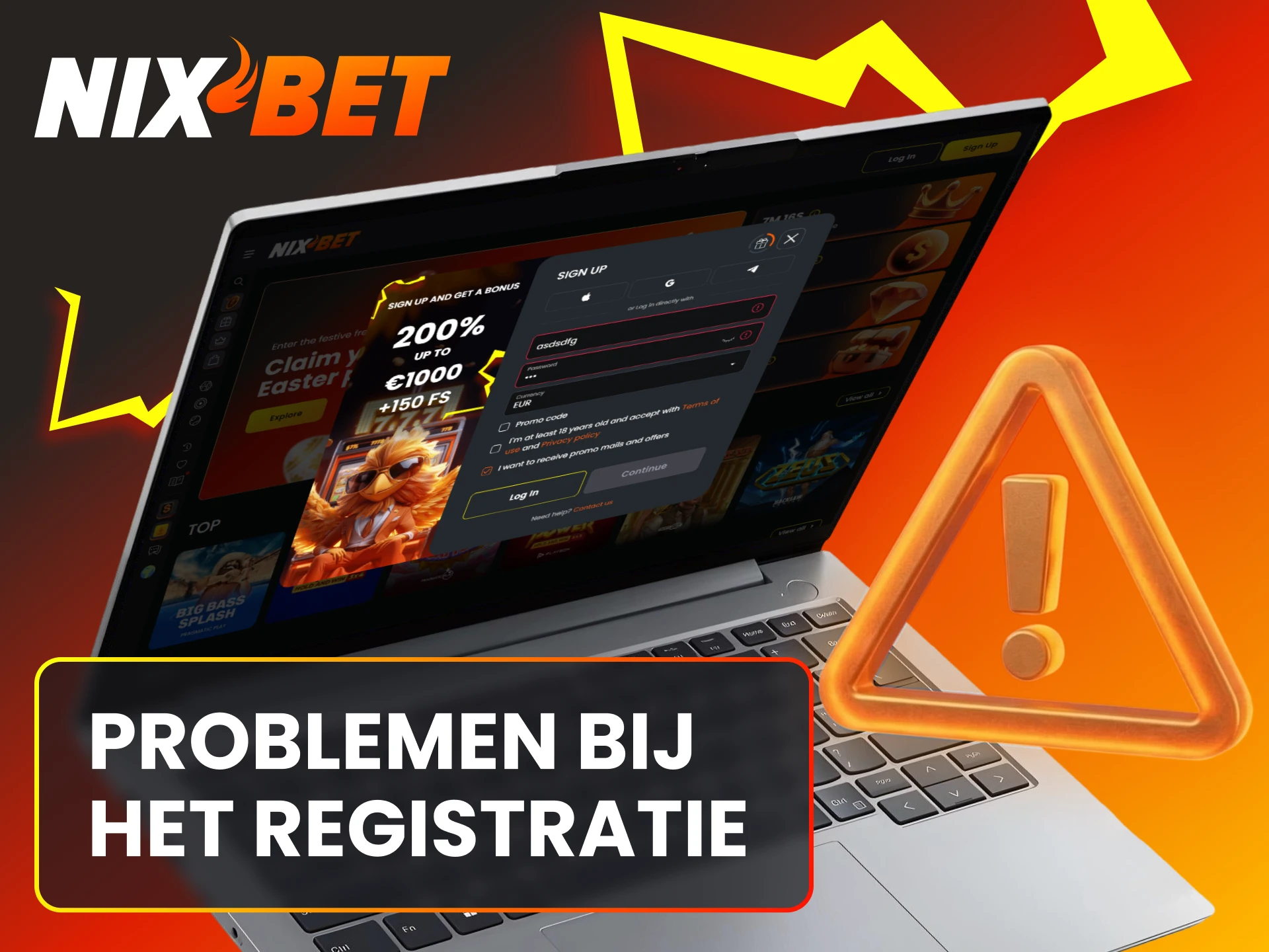 Vind oplossingen voor veelvoorkomende problemen bij het aanmaken van een Nixbet account.