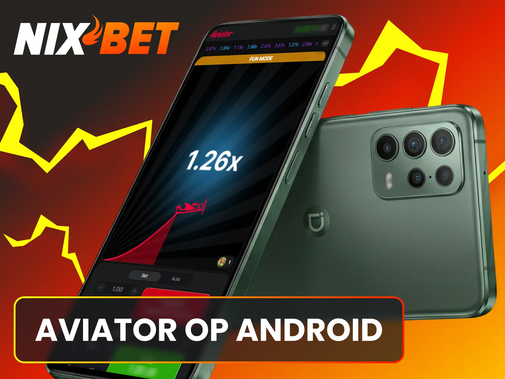 Download het Android APK-bestand om overal de Nixbet Aviator game te openen.