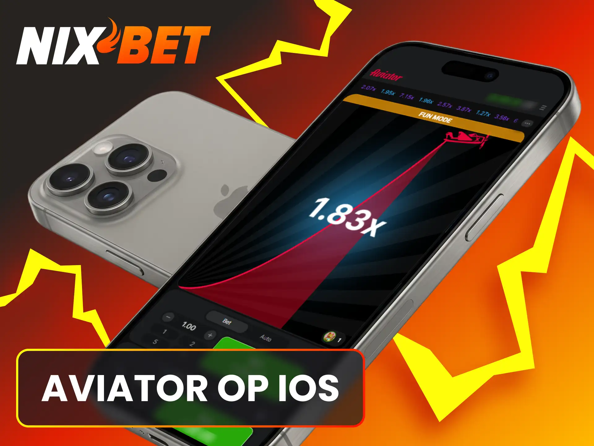 Installeer de Nixbet applicatie op je iPhone en speel onderweg de populaire Aviator game.