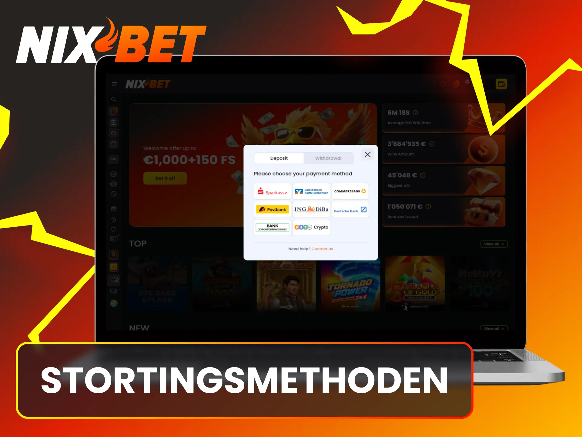 Kies de beste stortingsmethoden voor je Nixbet account in Nederland.