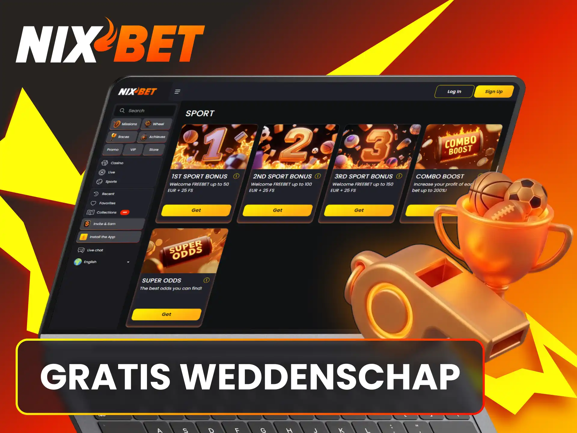 Doe risicovrije sportvoorspellingen met een exclusieve gratis weddenschap van Nixbet.