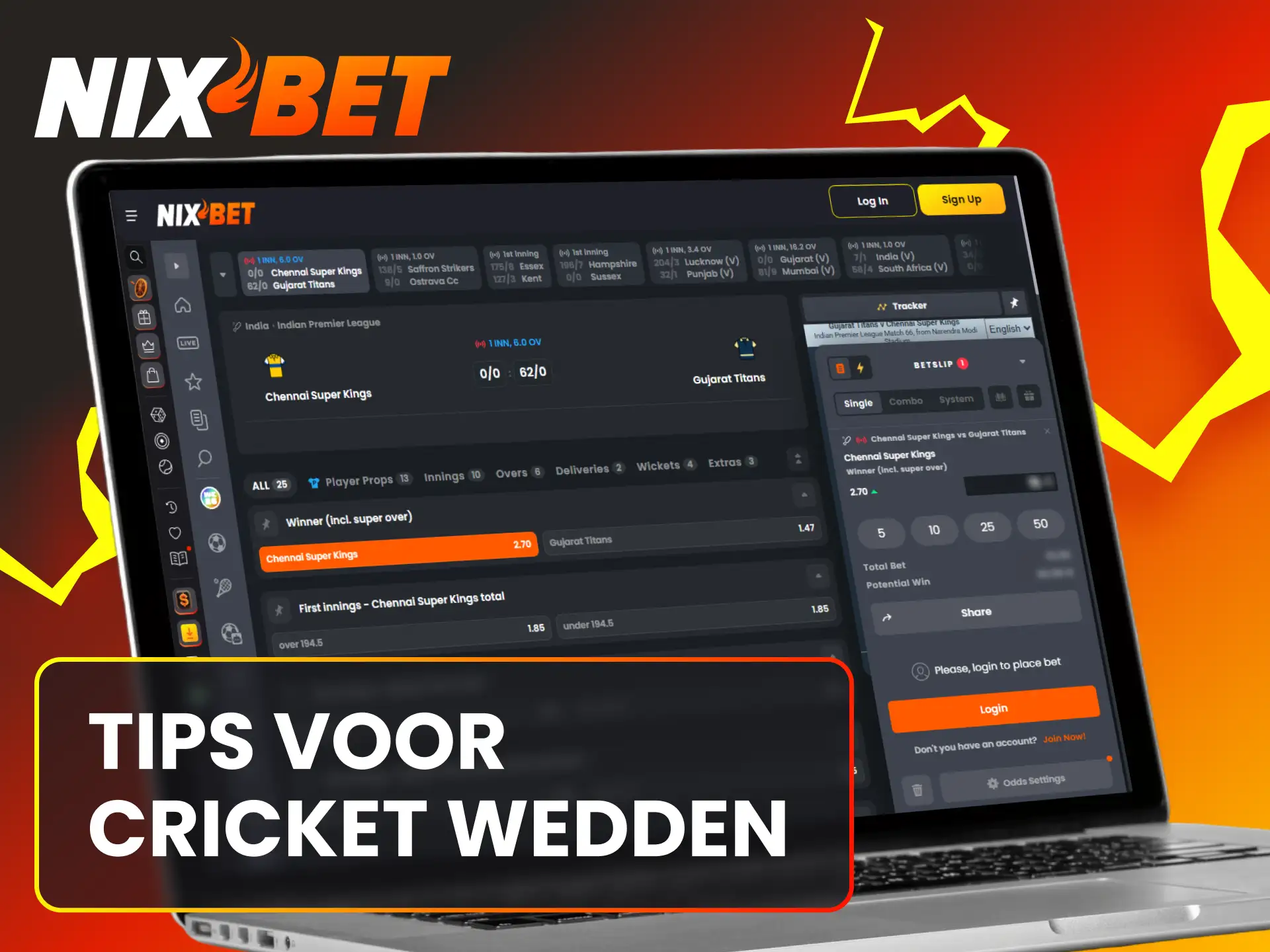 Gebruik slimme tactieken en verhoog je winstkansen bij het cricket wedden via Nixbet.
