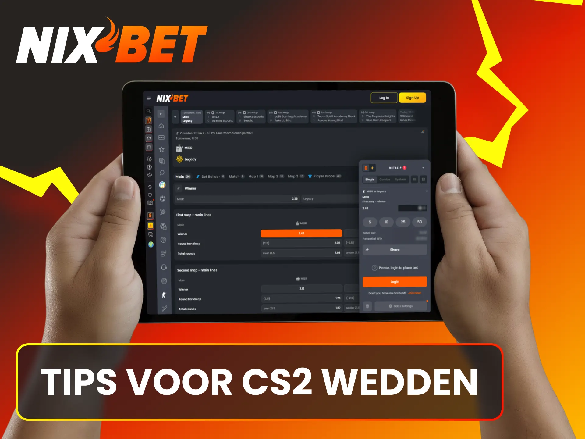 Pas slimme strategieën en nuttige adviezen toe om betere resultaten te behalen met CS2 wedden bij Nixbet.