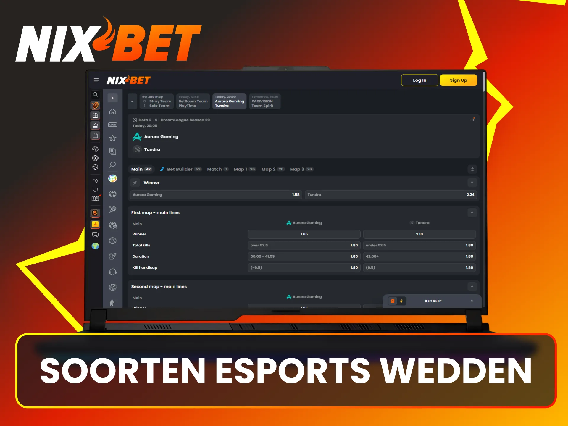 Bekijk de verschillende soorten Esports weddenschappen op Nixbet.