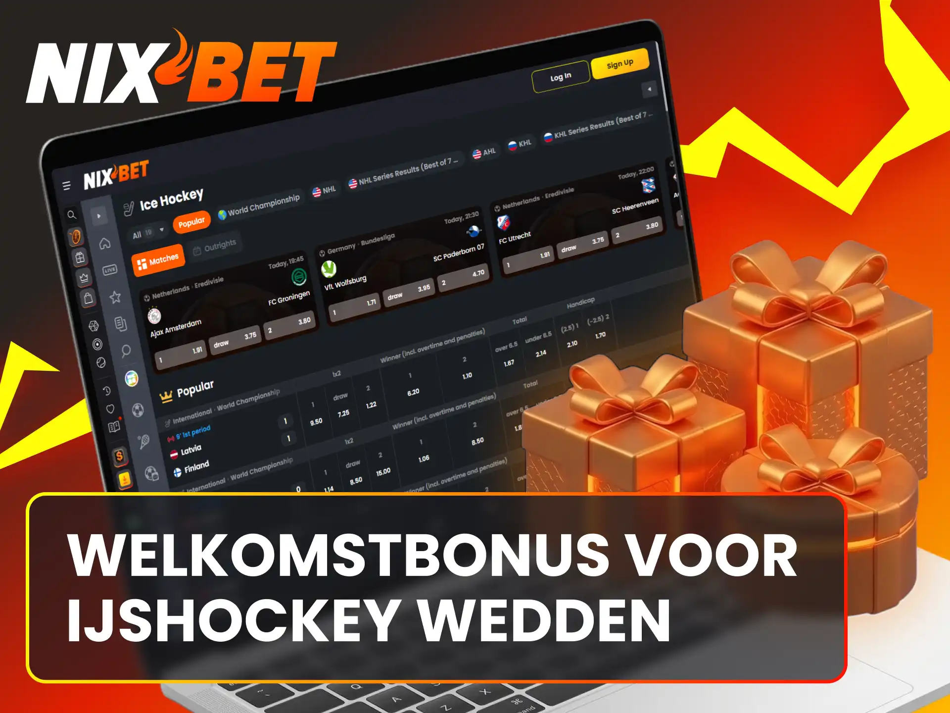 Start met een extra voordeel dankzij de gulle welkomstbonus van Nixbet voor ijshockey.