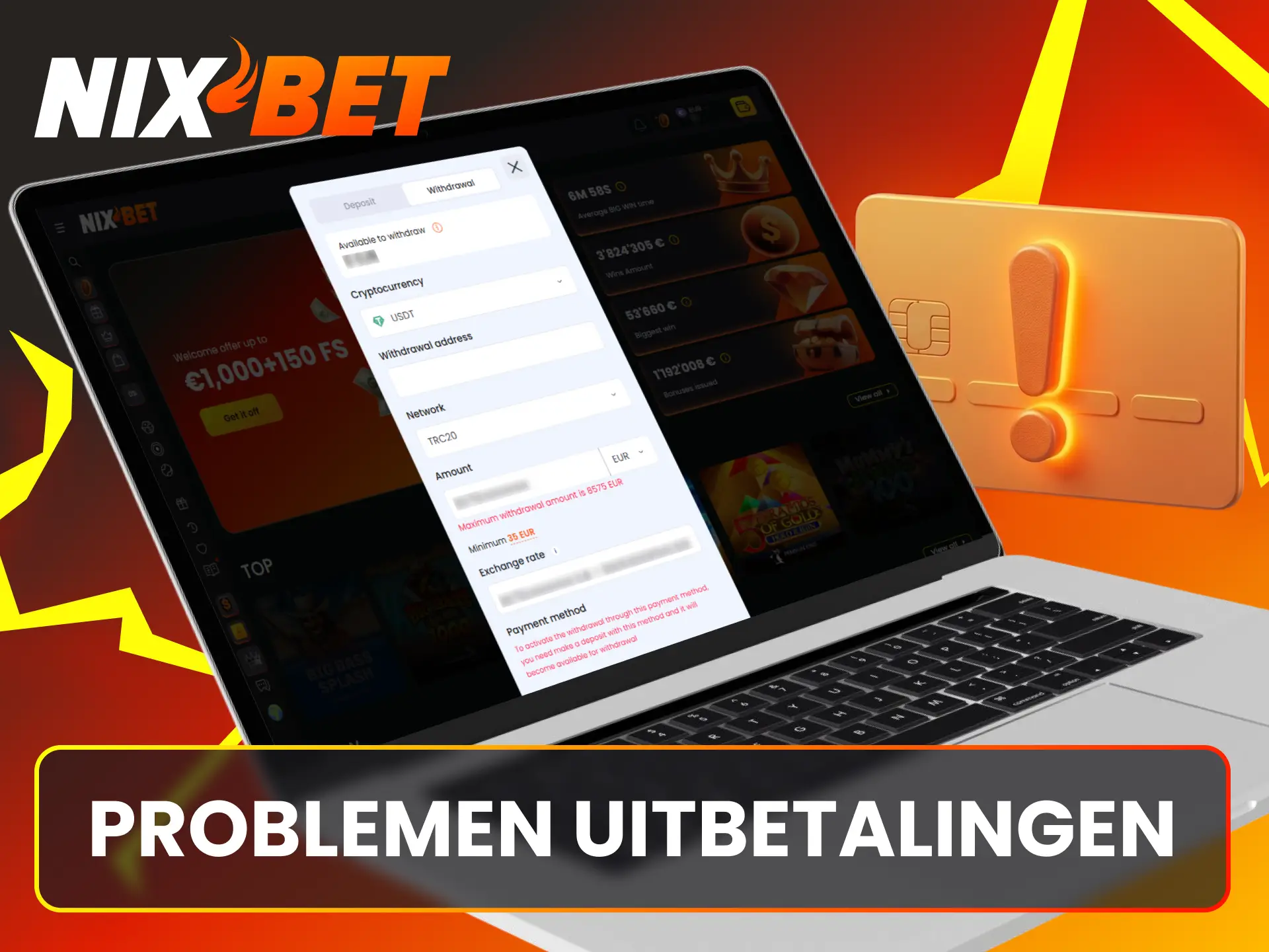 Voorkom vertragingen en los eventuele problemen met je Nixbet uitbetaling direct op.