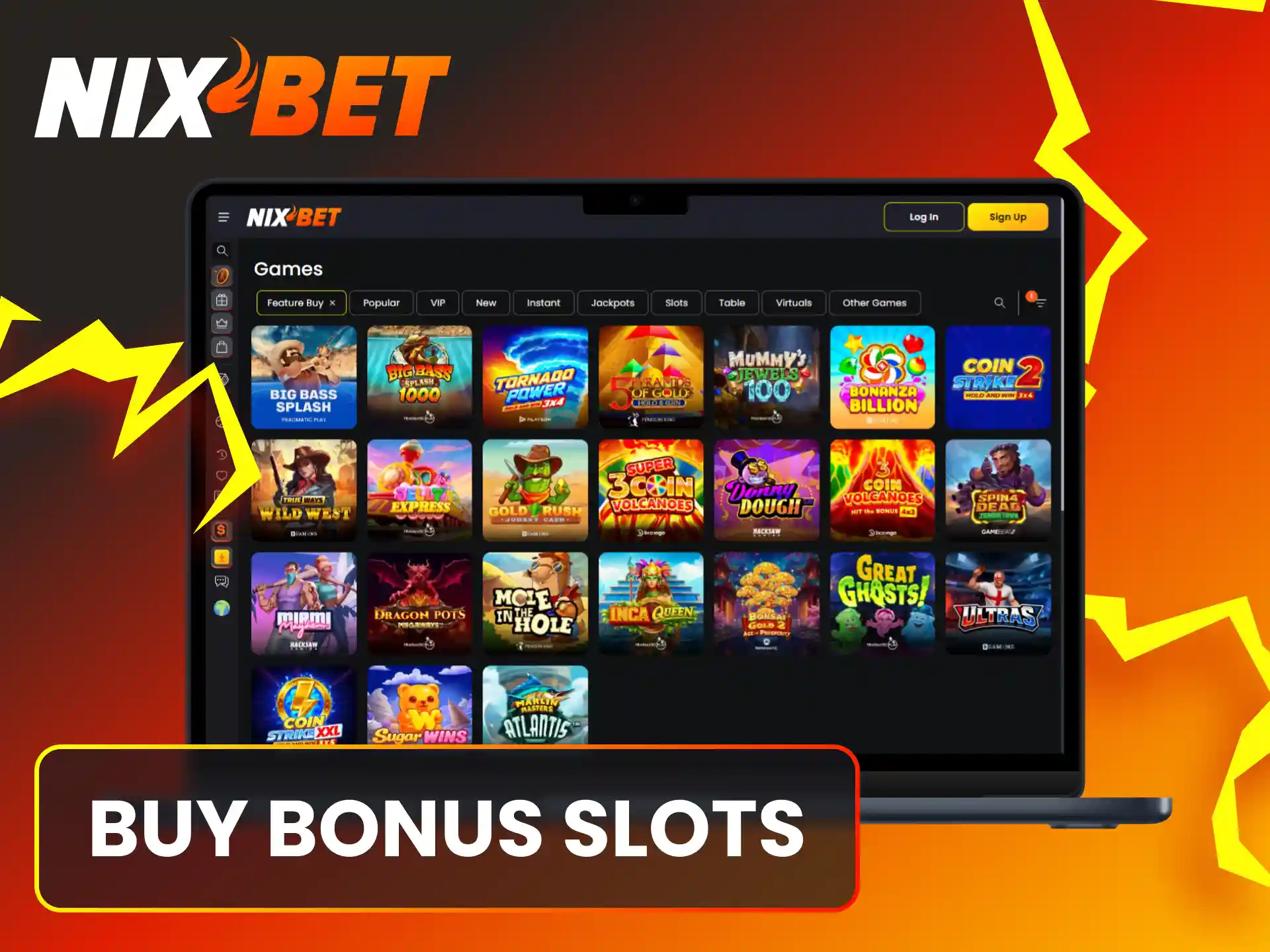 Koop direct gratis spins in de Nixbet Buy Bonus slots.
