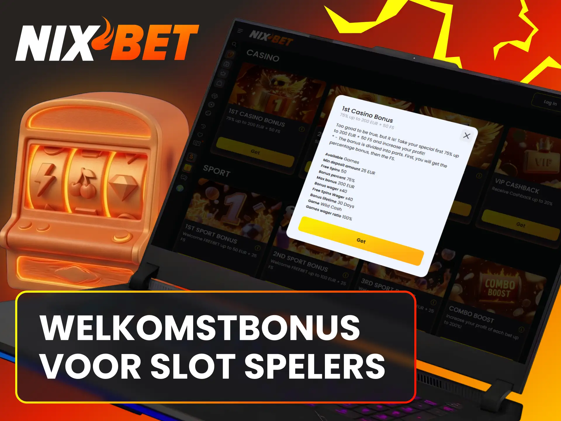 Meld je aan bij Nixbet om een geweldige bonus te claimen en winstgevende slots te spelen.