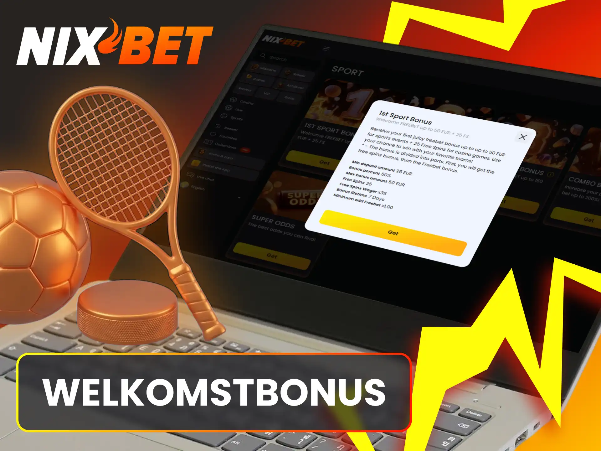 Claim een aantrekkelijke Nixbet sport bonus na jouw registratie op het platform.