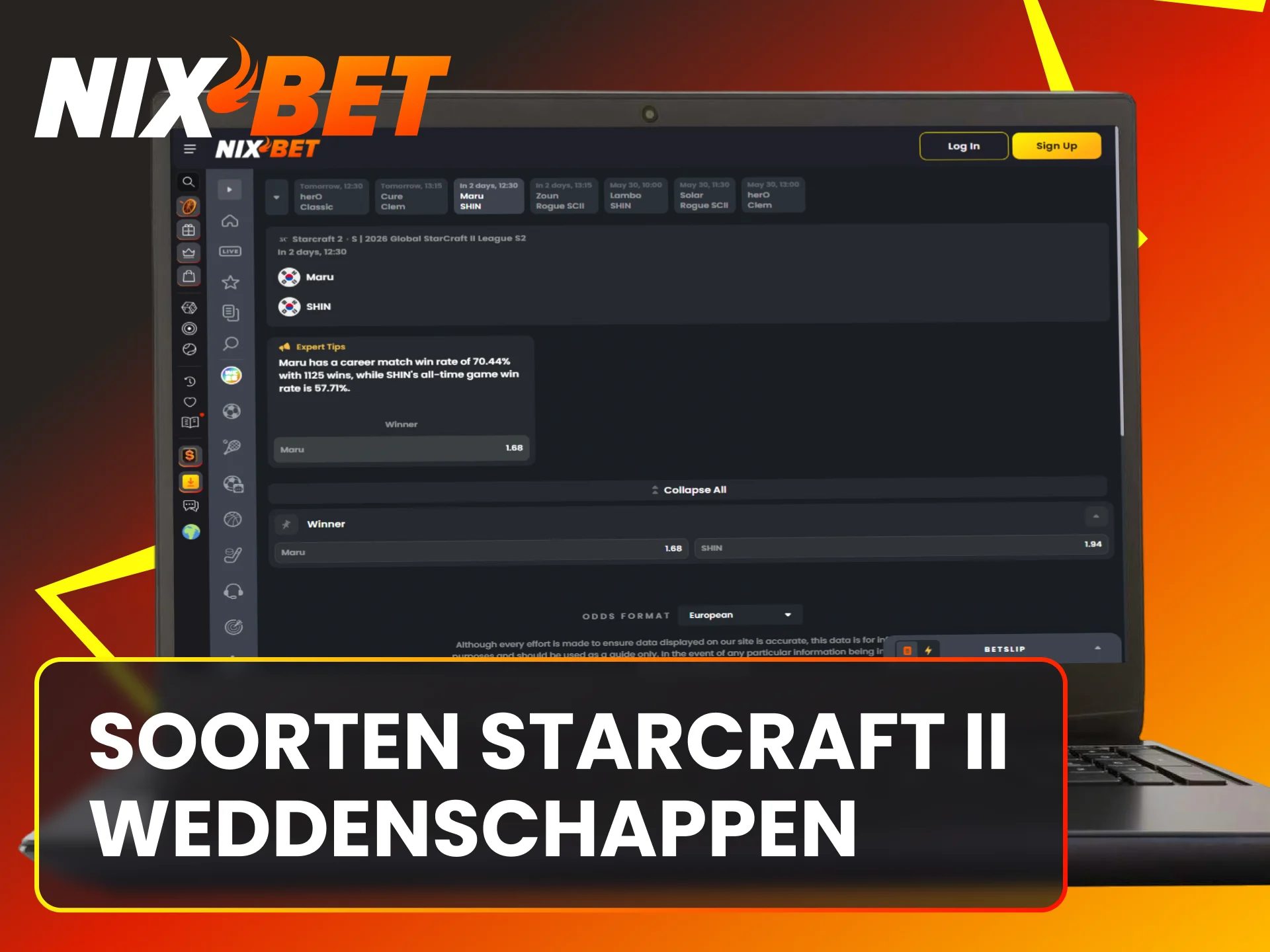 Ontdek de gevarieerde StarCraft II wedopties op het officiële Nixbet platform.