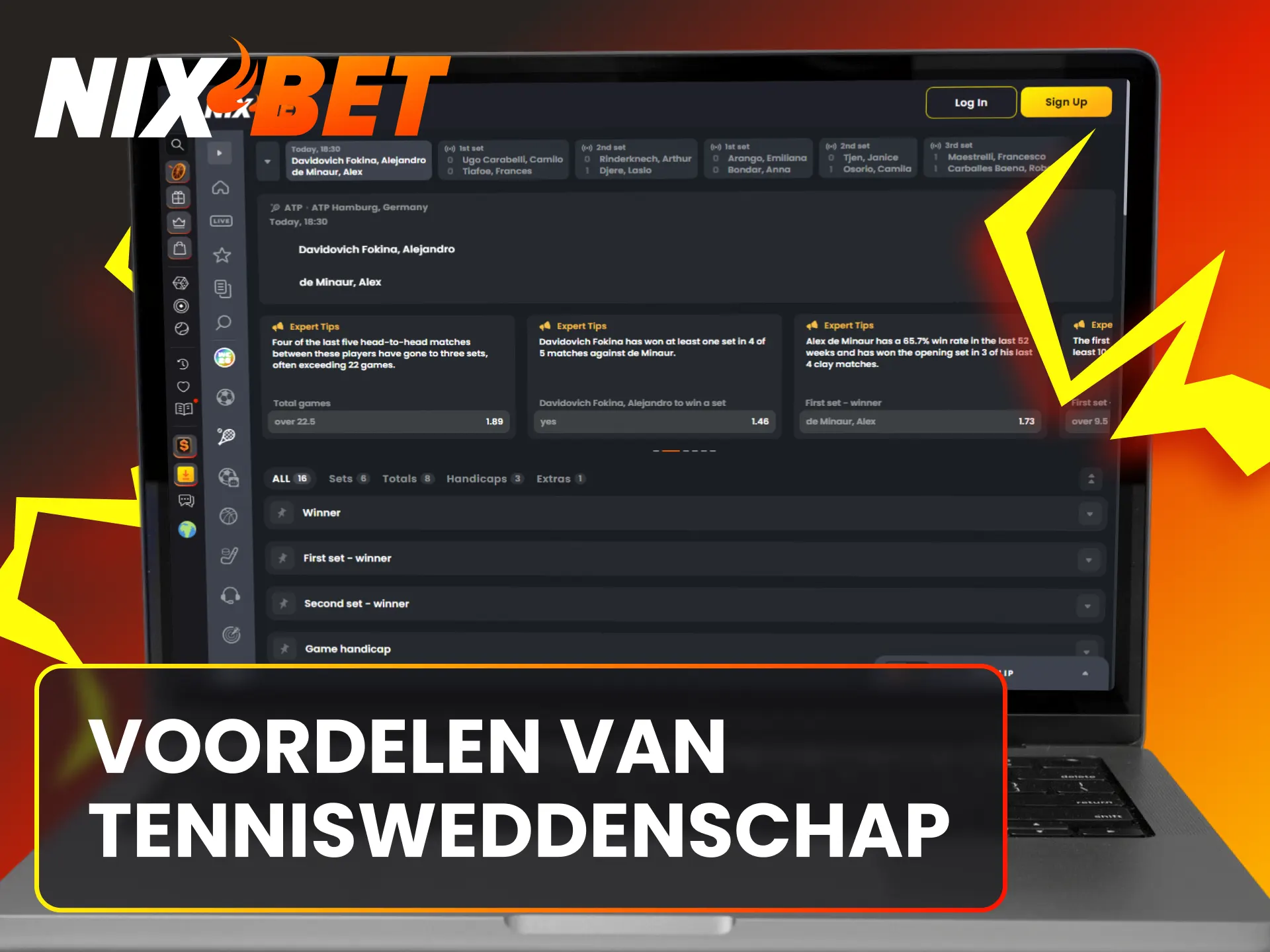 Profiteer van de hoogste quoteringen en voordelen voor Nixbet tennis in Nederland.