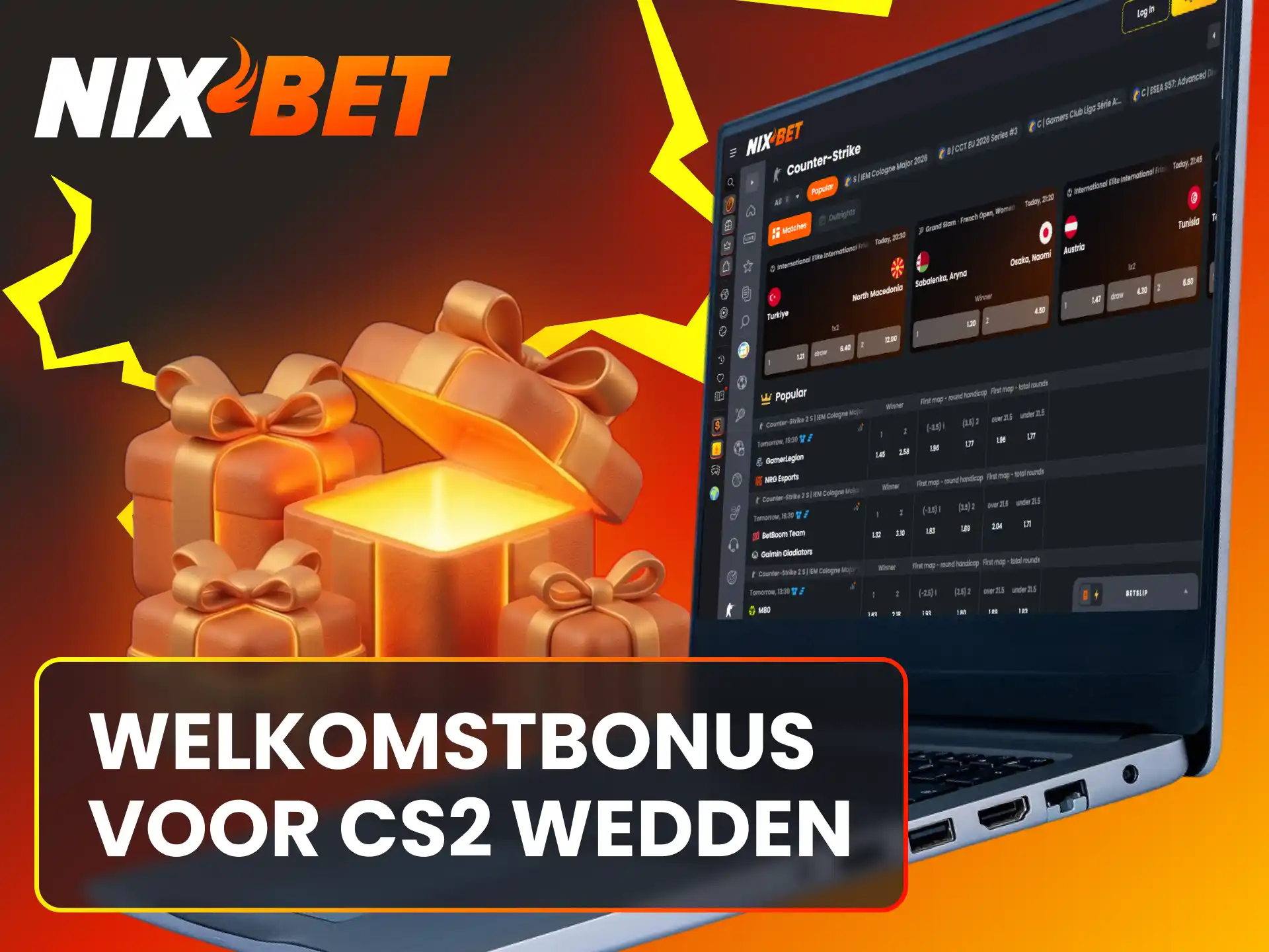 Verhoog direct je startkapitaal met een speciale welkomstbonus voor CS2 op Nixbet.
